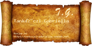 Tankóczi Gabriella névjegykártya